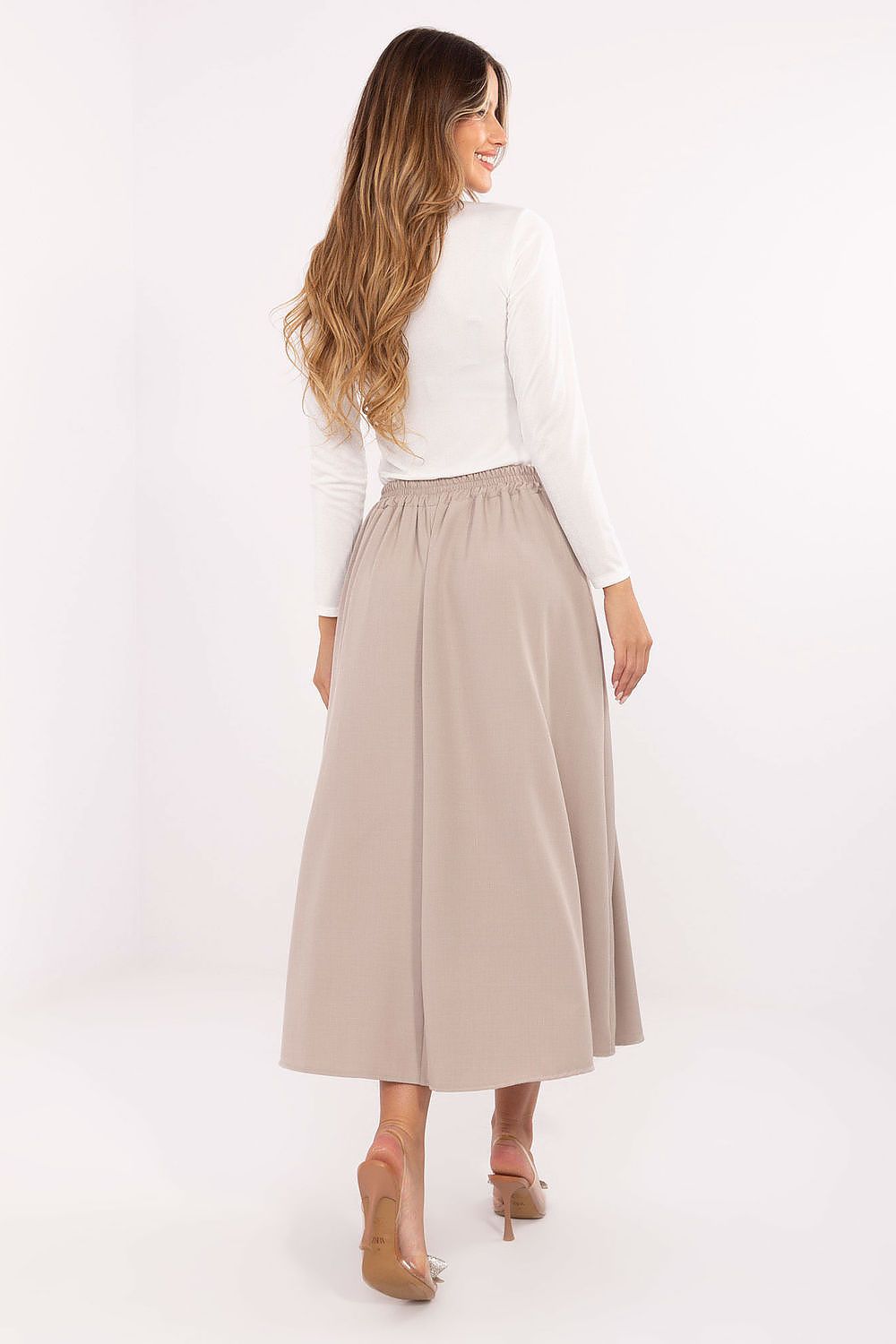  Spódnica Model IT-SD-81036.32 Beige - Rue Paris 