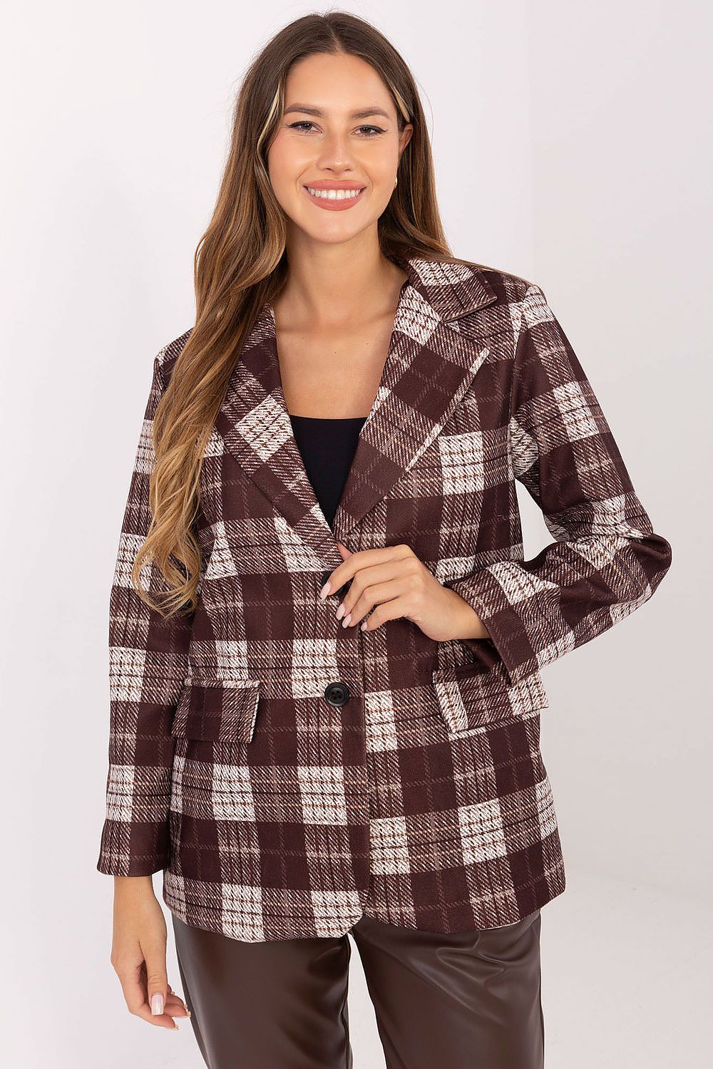   Marynarka Model MI-MA-4195.18 Brown - Rue Paris 