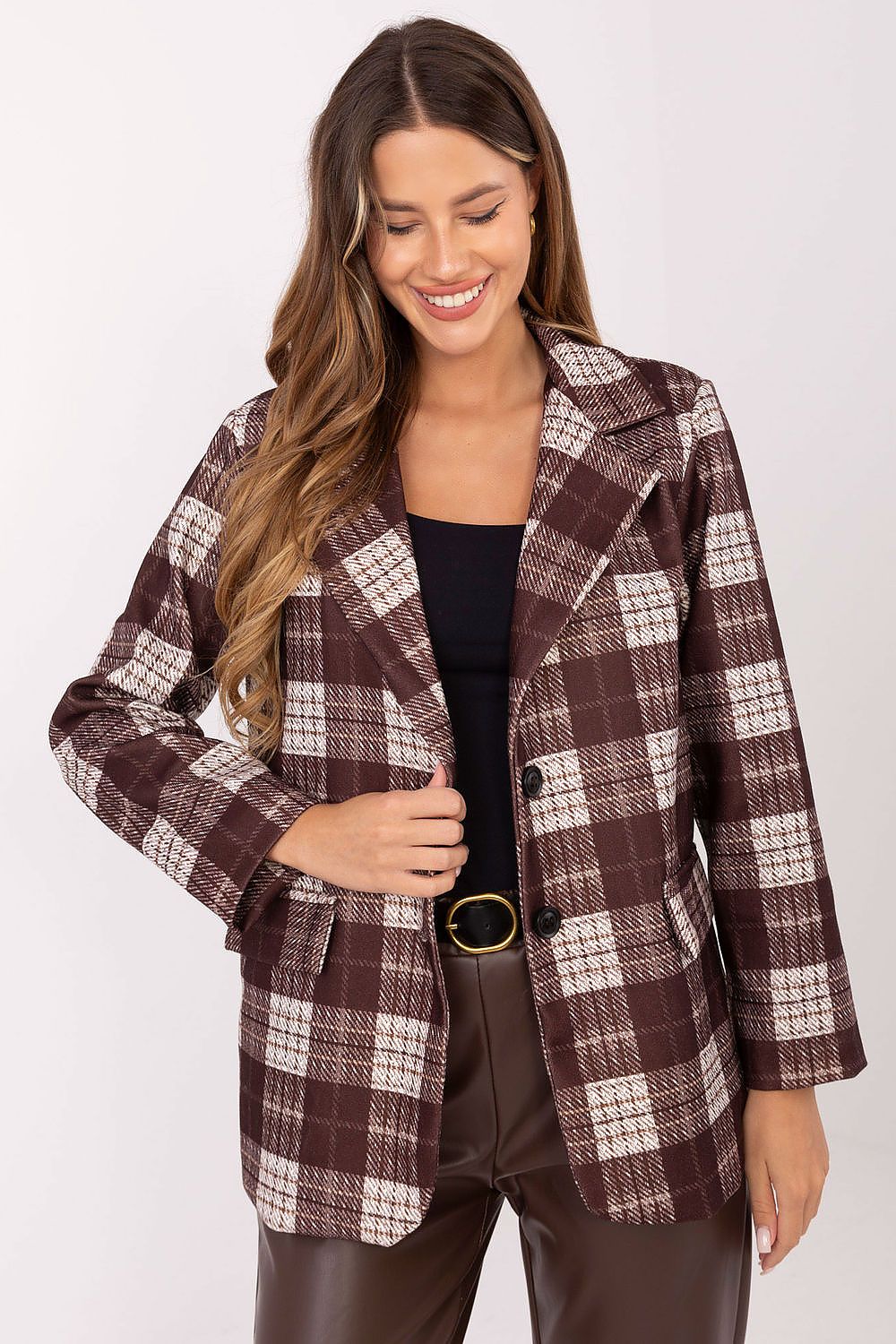   Marynarka Model MI-MA-4195.18 Brown - Rue Paris 