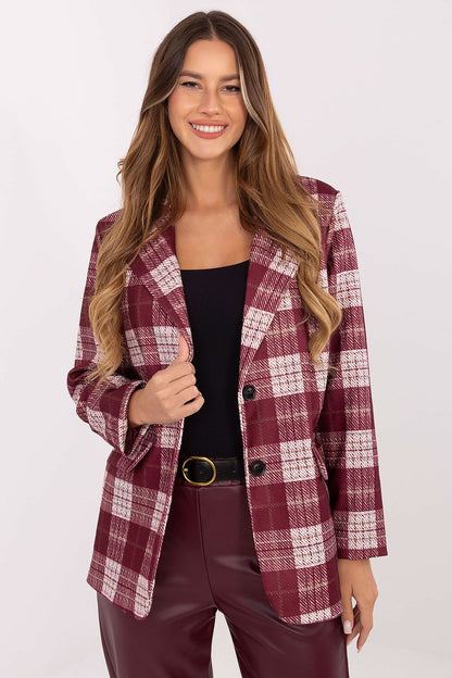   Marynarka Model MI-MA-4195.18 Bordo - Rue Paris 