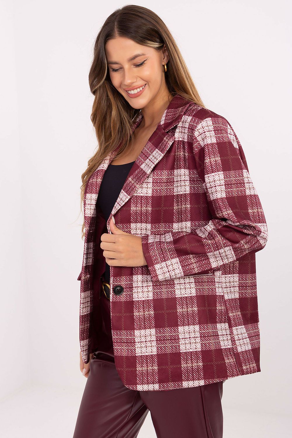   Marynarka Model MI-MA-4195.18 Bordo - Rue Paris 