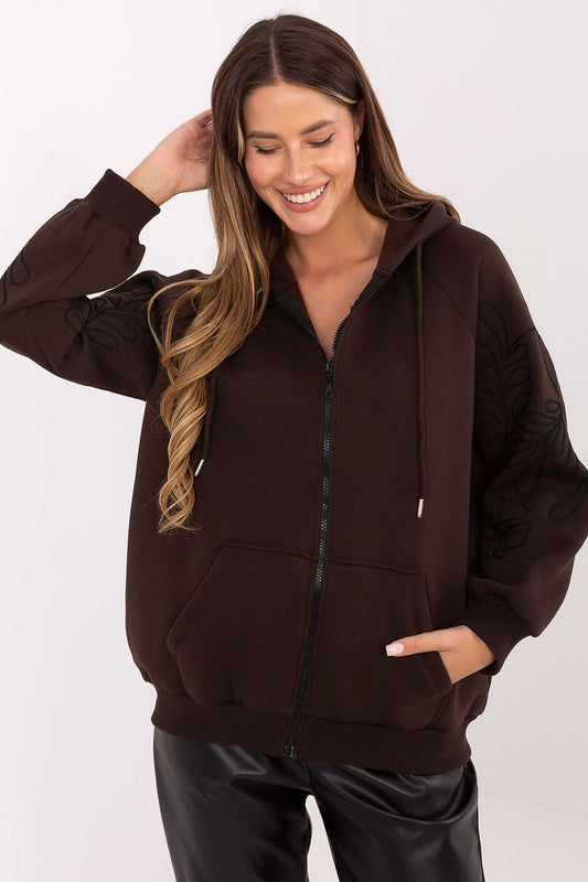   Bluza Damska Model RV-BL-A911.22 Dark Brown - Relevance 
