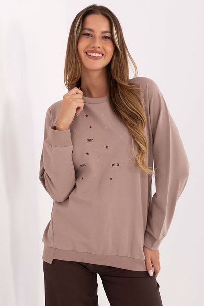   Bluza Damska Model RV-BZ-A876.52 Dark Beige - Relevance 