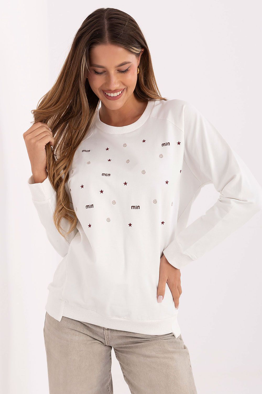   Bluza Damska Model RV-BZ-A876.52 Ecru - Relevance 