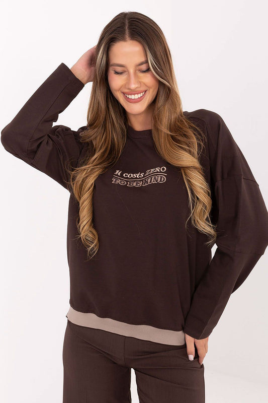   Bluza Damska Model RV-BZ-A907.08P Dark Brown - Relevance 