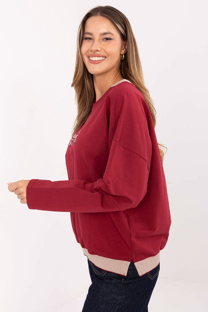   Bluza Damska Model RV-BZ-A907.08P Bordo - Relevance 