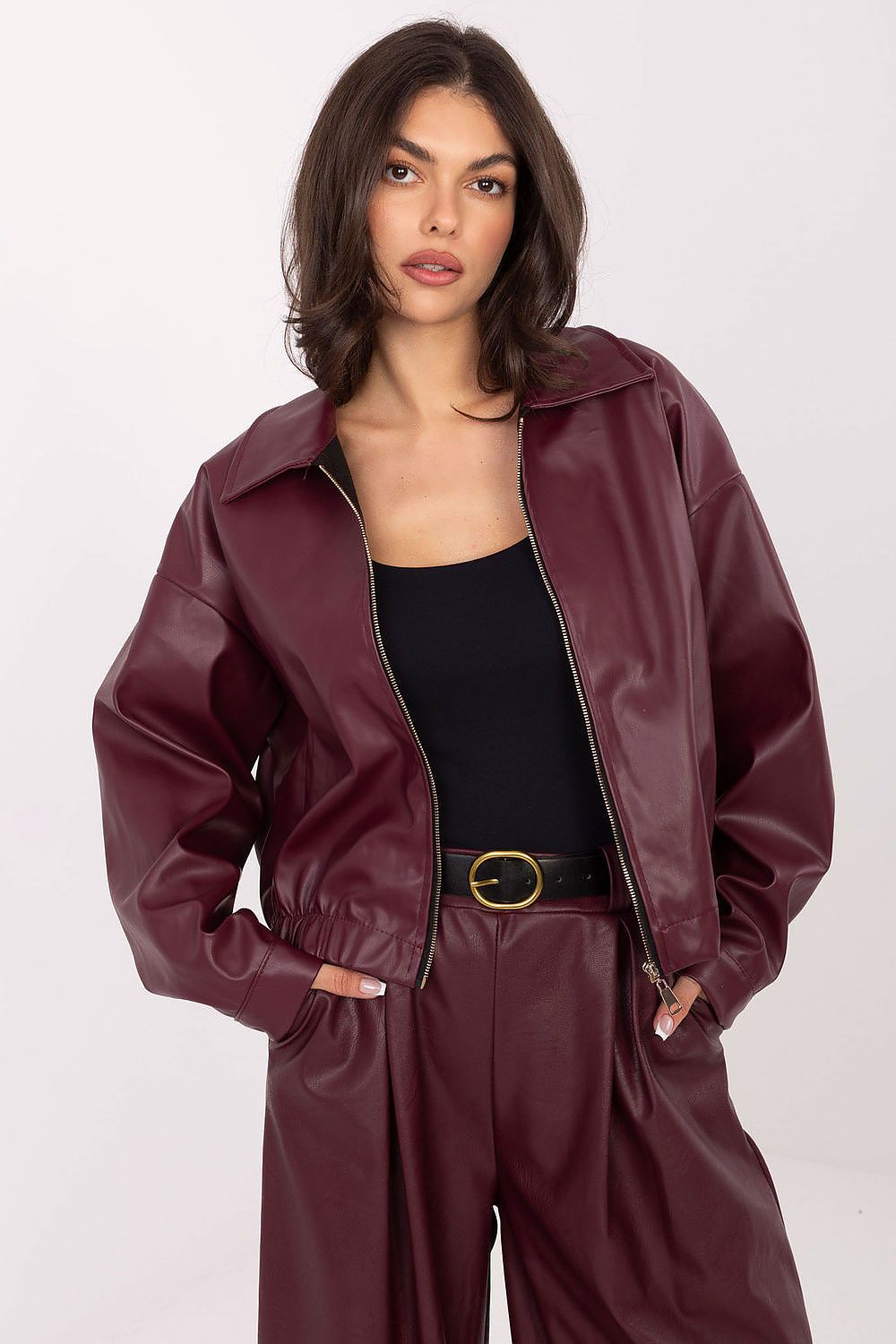   Kurtka Damska Model IT-KR-FL9707.34 Bordo - Rue Paris 
