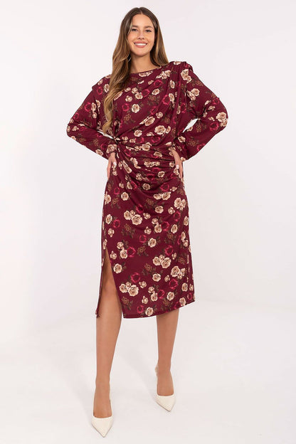  Sukienka Model IT-SK-20057-1.02 Bordo - Rue Paris 