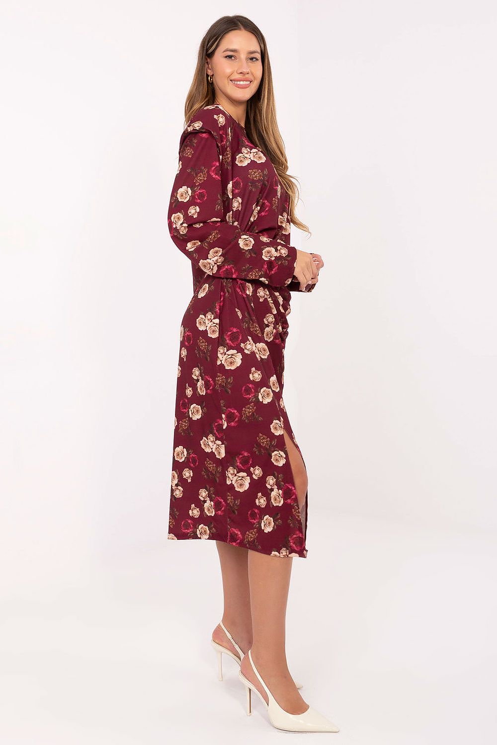  Sukienka Model IT-SK-20057-1.02 Bordo - Rue Paris 