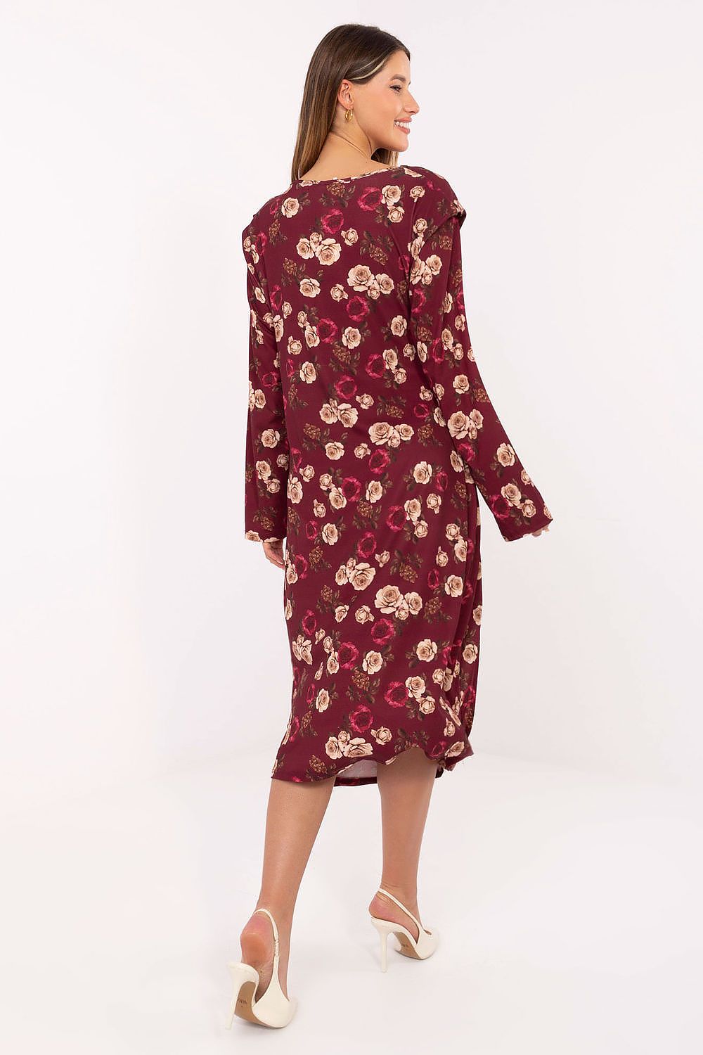  Sukienka Model IT-SK-20057-1.02 Bordo - Rue Paris 