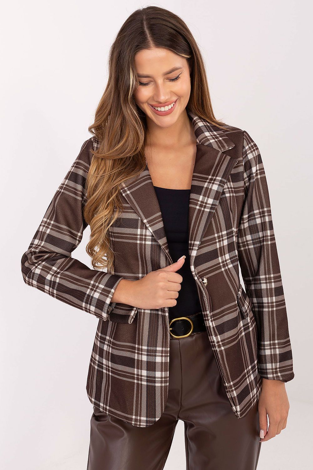   Marynarka Model MI-MA-3262.32 Brown - Rue Paris 