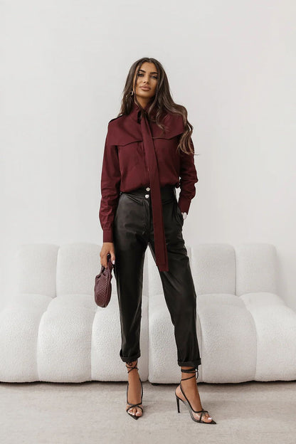   Koszula Damska Model Milo 404900357 Bordo - LaBalancia 