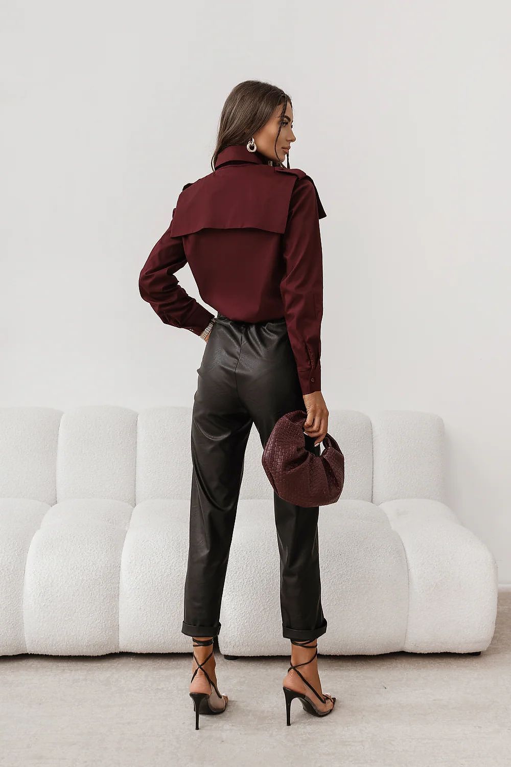   Koszula Damska Model Milo 404900357 Bordo - LaBalancia 
