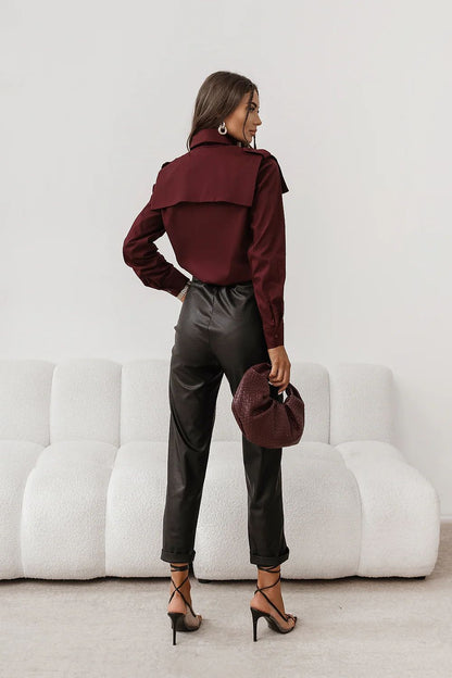   Koszula Damska Model Milo 404900357 Bordo - LaBalancia 