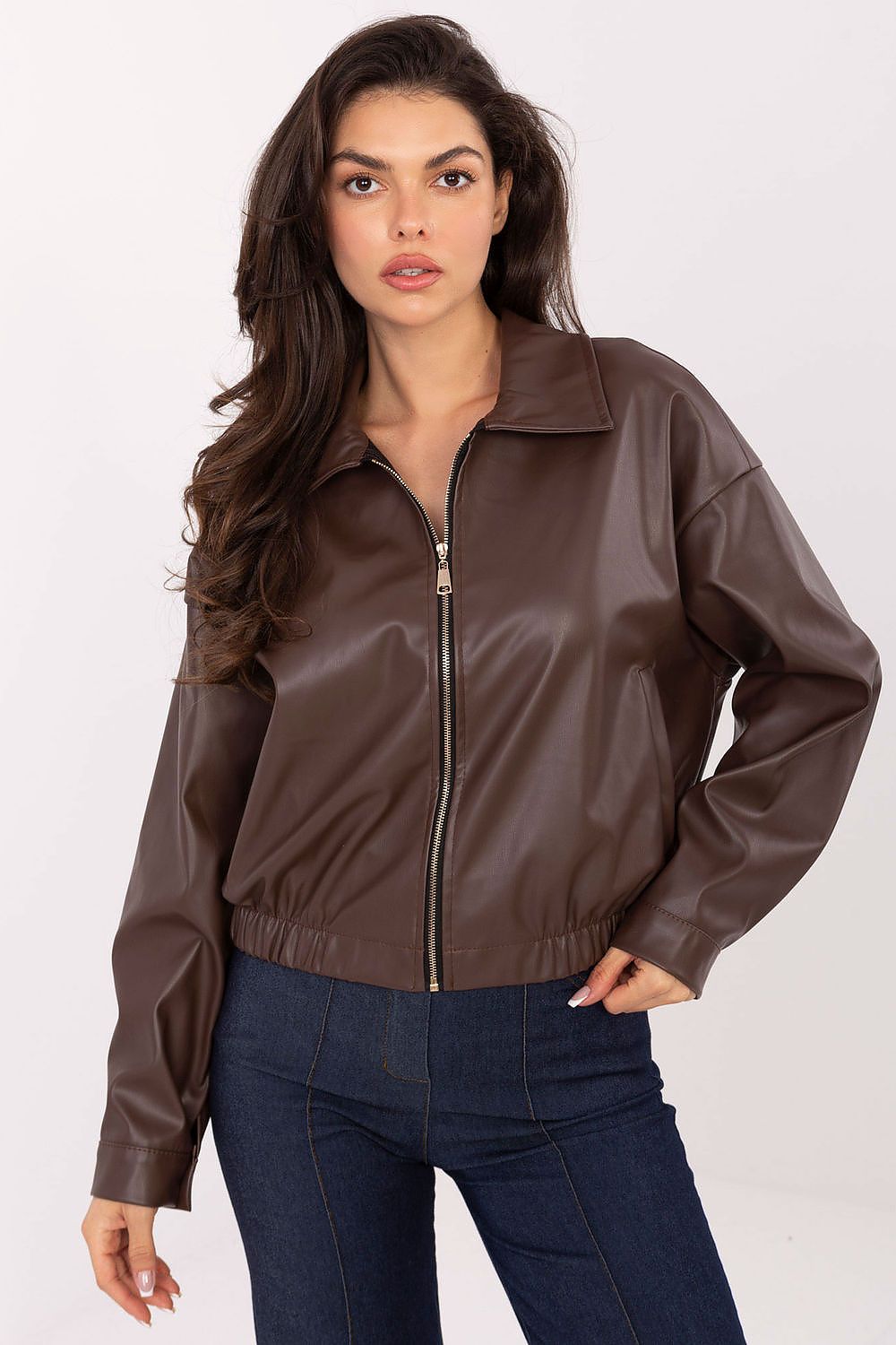   Kurtka Damska Model IT-KR-FL9707.34 Brown - Rue Paris 