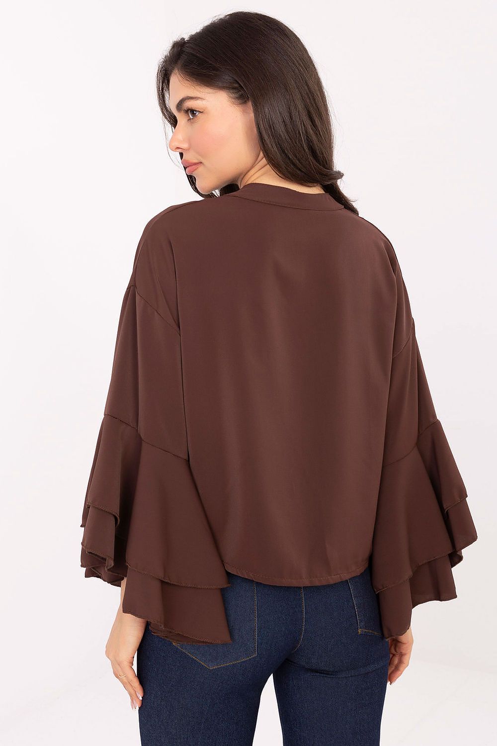   Koszula Damska Model MI-KS-3173.49 Brown - Rue Paris 