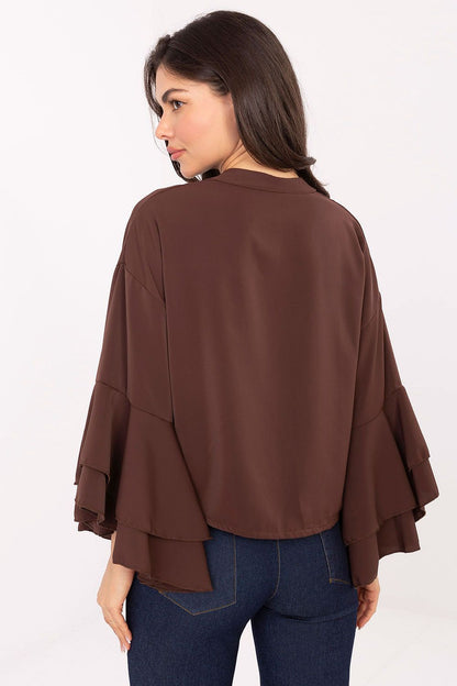   Koszula Damska Model MI-KS-3173.49 Brown - Rue Paris 