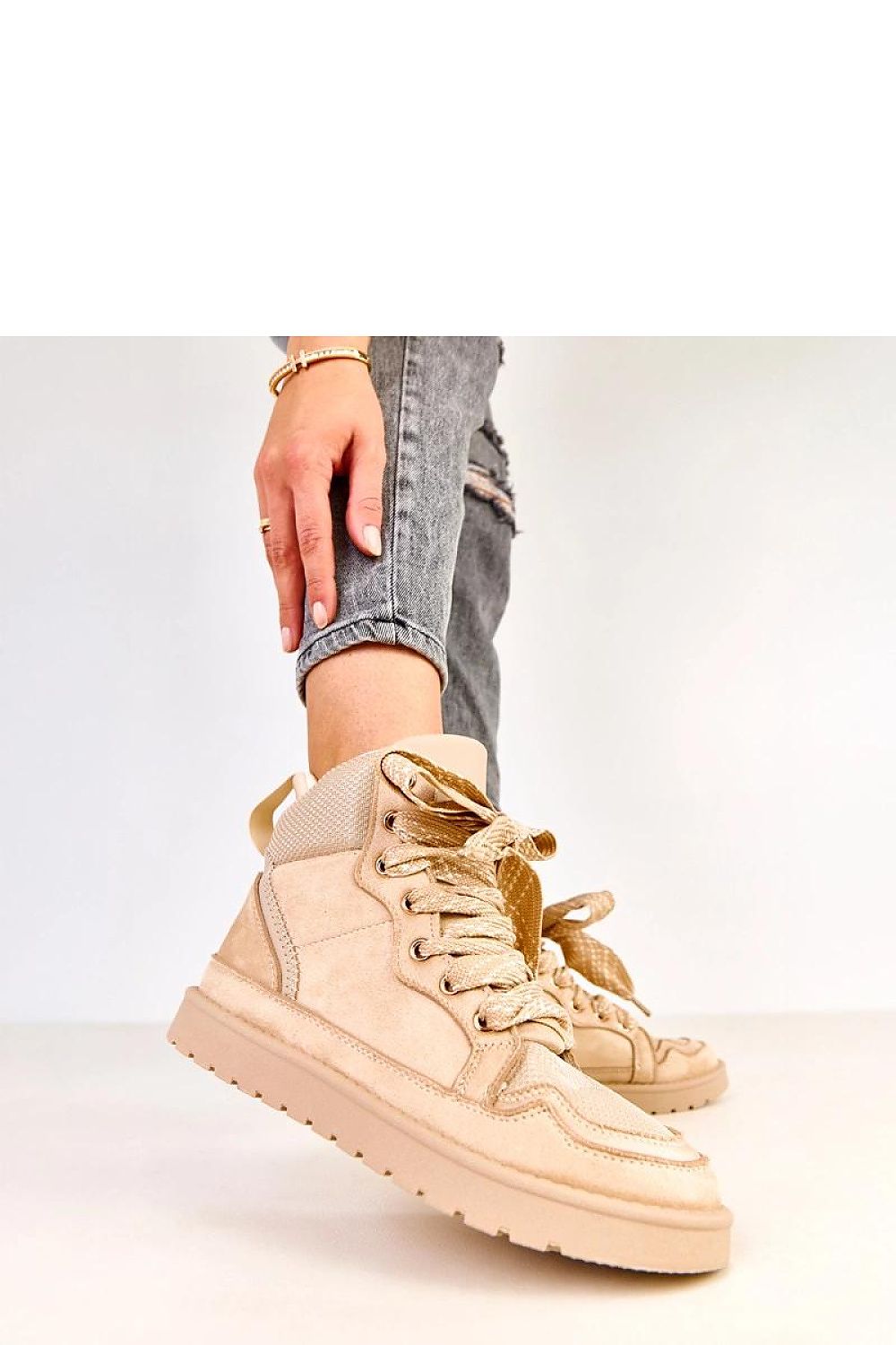   Buty Sportowe Model Klevis C2077-3 Beige - Solea 