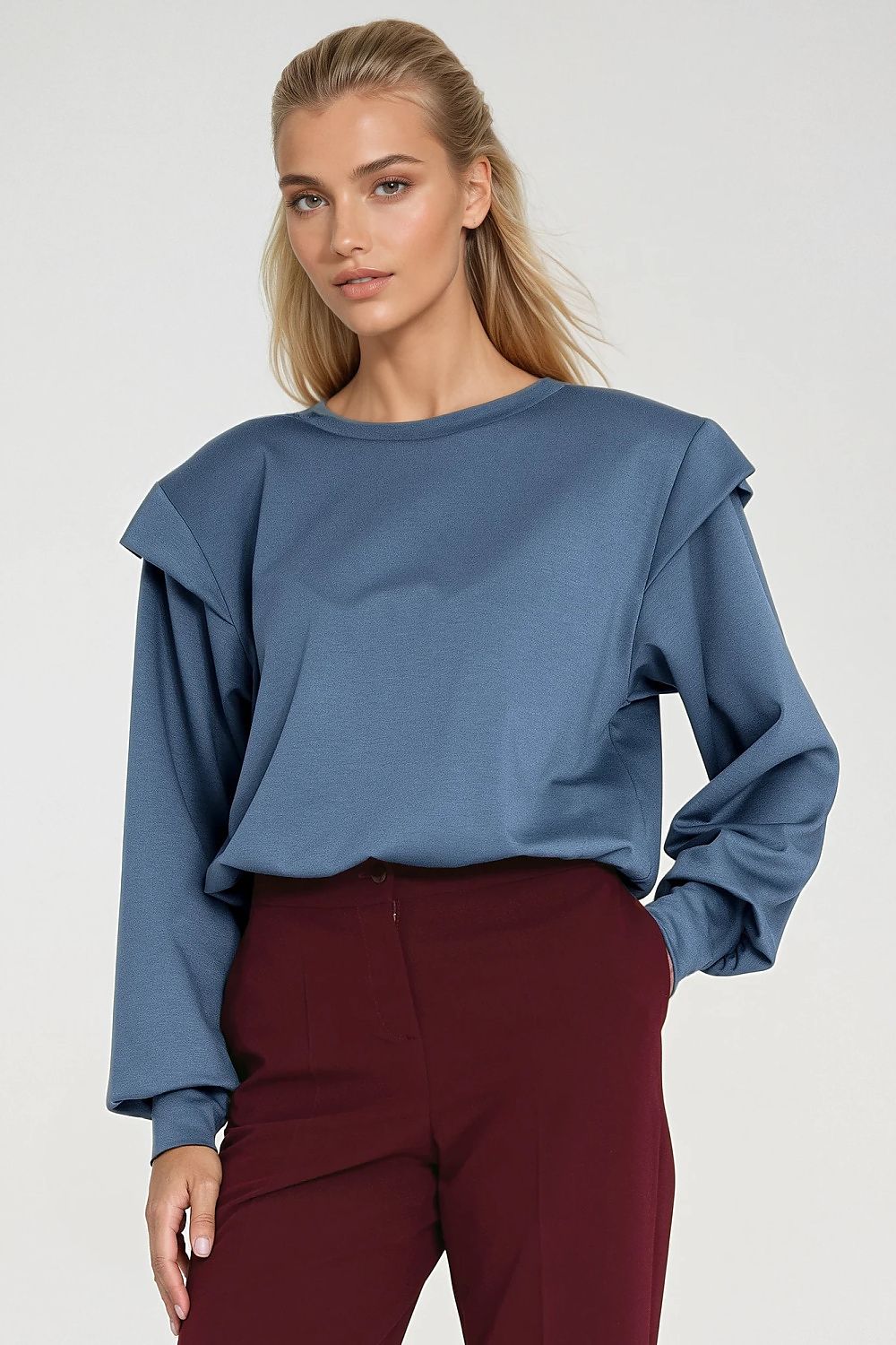   Bluza z wysokimi ściągaczami BL10 Cobalt - Nife 