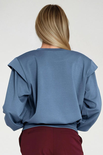   Bluza z wysokimi ściągaczami BL10 Cobalt - Nife 