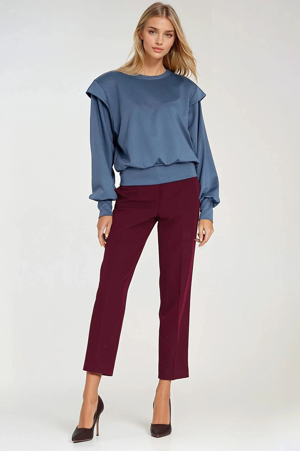   Bluza z wysokimi ściągaczami BL10 Cobalt - Nife 