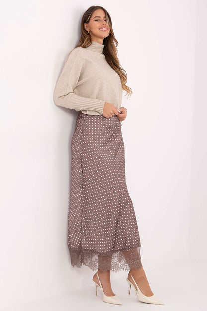  Spódnica Model MI-SD-4213.52 Dark Beige - Rue Paris 