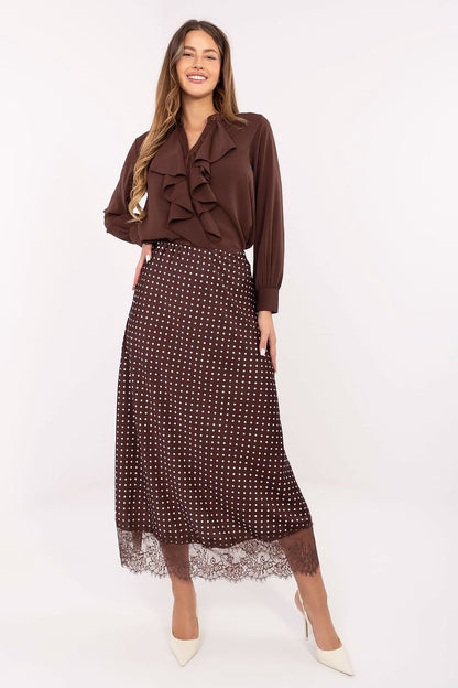  Spódnica Model MI-SD-4213.52 Brown - Rue Paris 