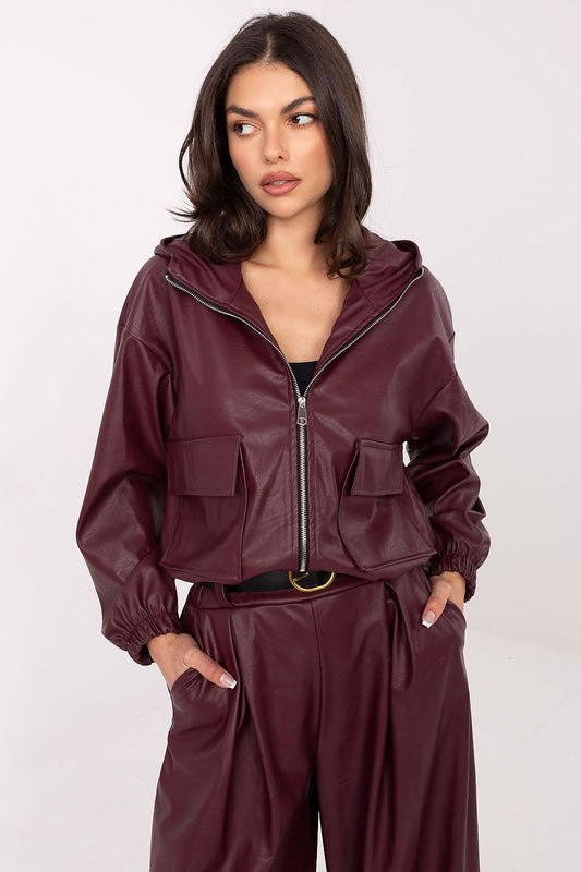   Kurtka Damska Model IT-KR-FL9729.15P Bordo - Rue Paris 