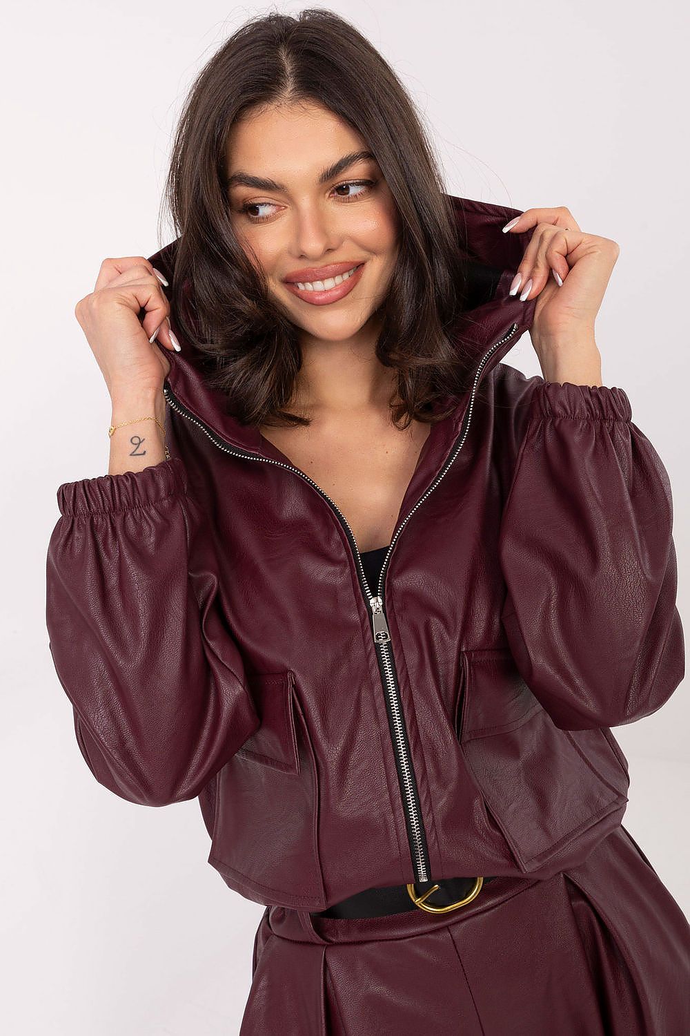   Kurtka Damska Model IT-KR-FL9729.15P Bordo - Rue Paris 