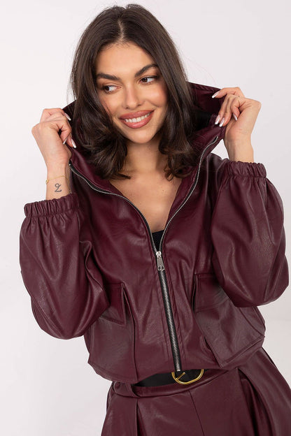   Kurtka Damska Model IT-KR-FL9729.15P Bordo - Rue Paris 