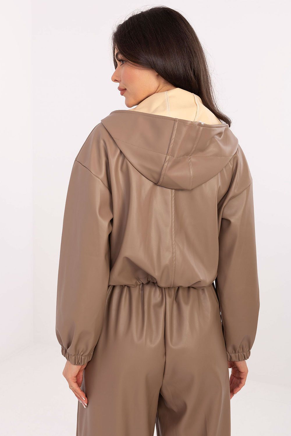   Kurtka Damska Model IT-KR-FL9729.15P Dark Beige - Rue Paris 