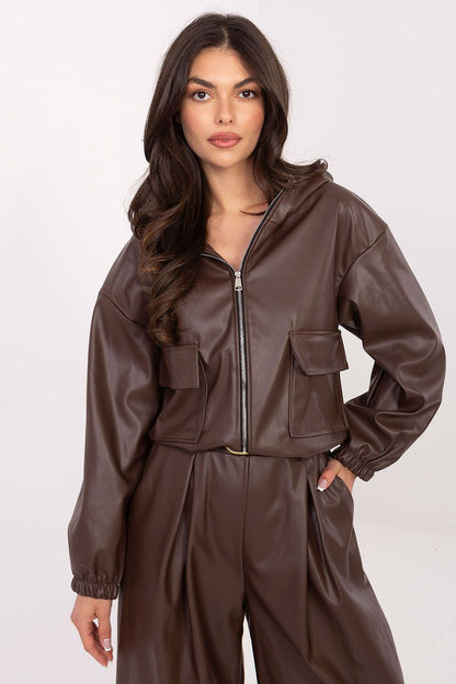  Kurtka Damska Model IT-KR-FL9729.15P Brown - Rue Paris 