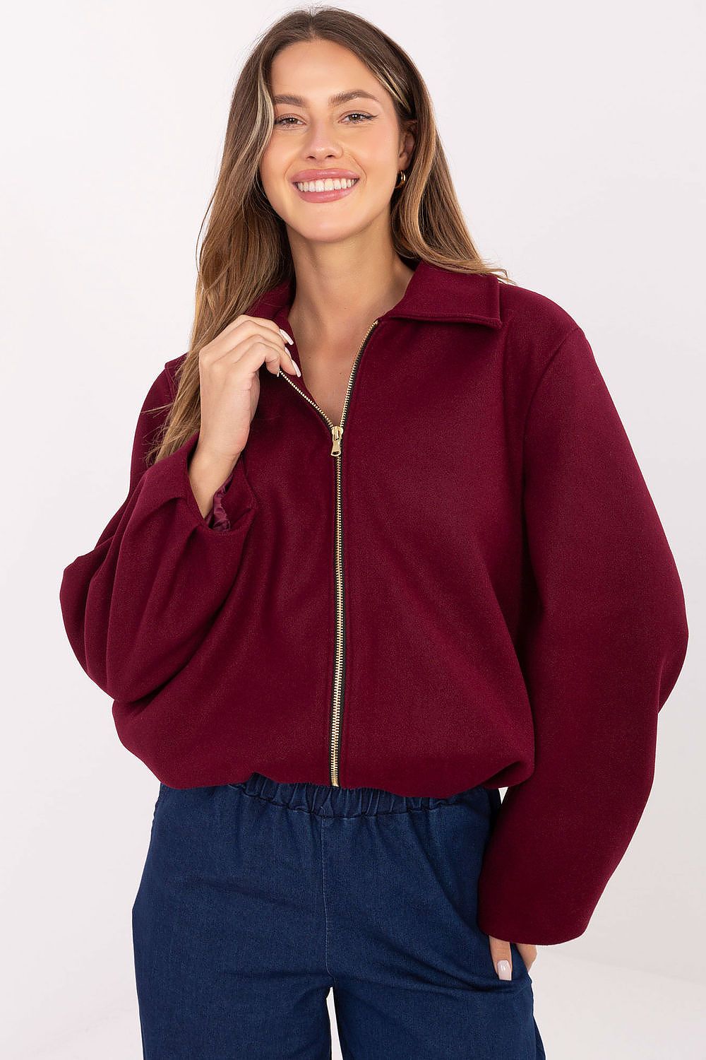   Kurtka Damska Model IT-KR-FL9725.08P Bordo - Rue Paris 