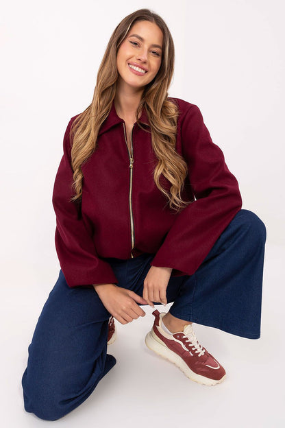   Kurtka Damska Model IT-KR-FL9725.08P Bordo - Rue Paris 