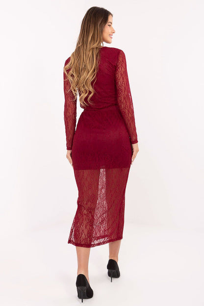  Spódnica Model MI-SD-122436.60 Bordo - Rue Paris 