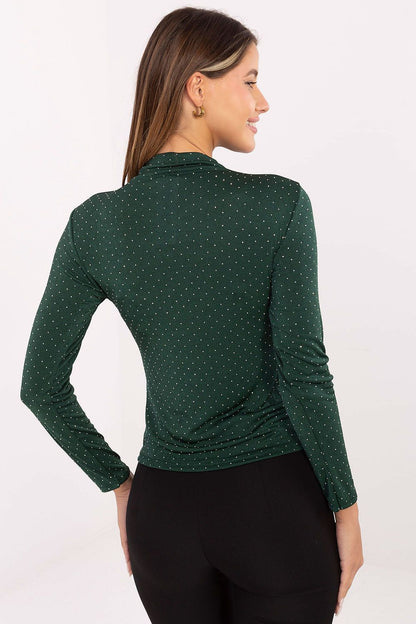   Bluzka Model IT-BZ-15368-1.04 Dark Green - Rue Paris 