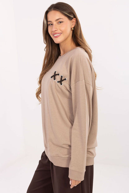   Bluza Damska Model RV-BL-A941.58 Dark Beige - Relevance 