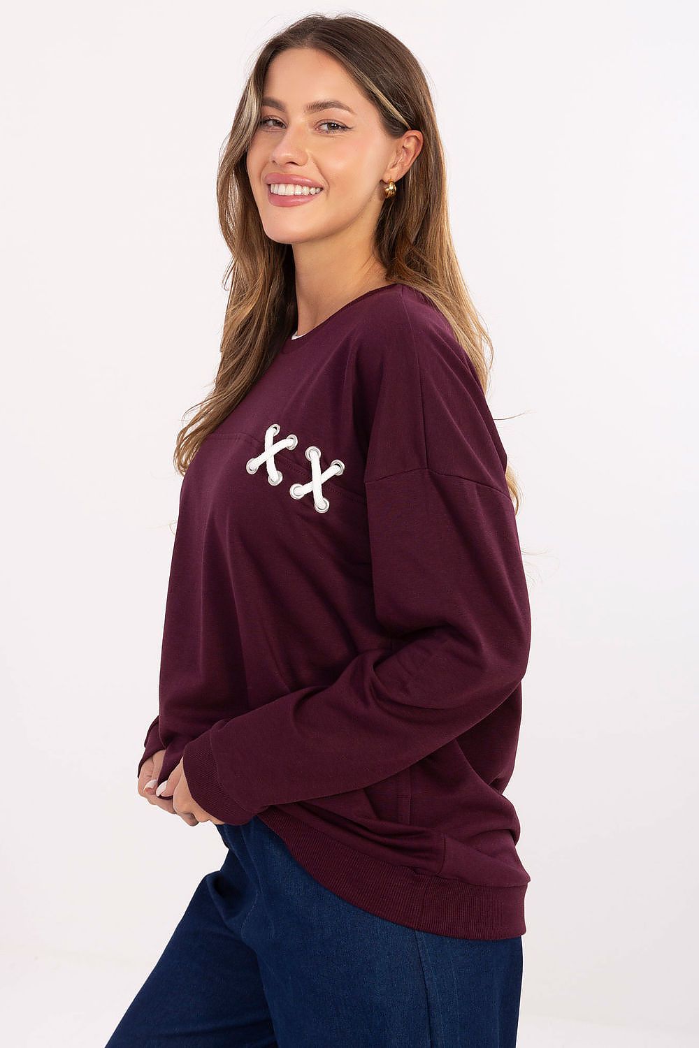   Bluza Damska Model RV-BL-A941.58 Bordo - Relevance 