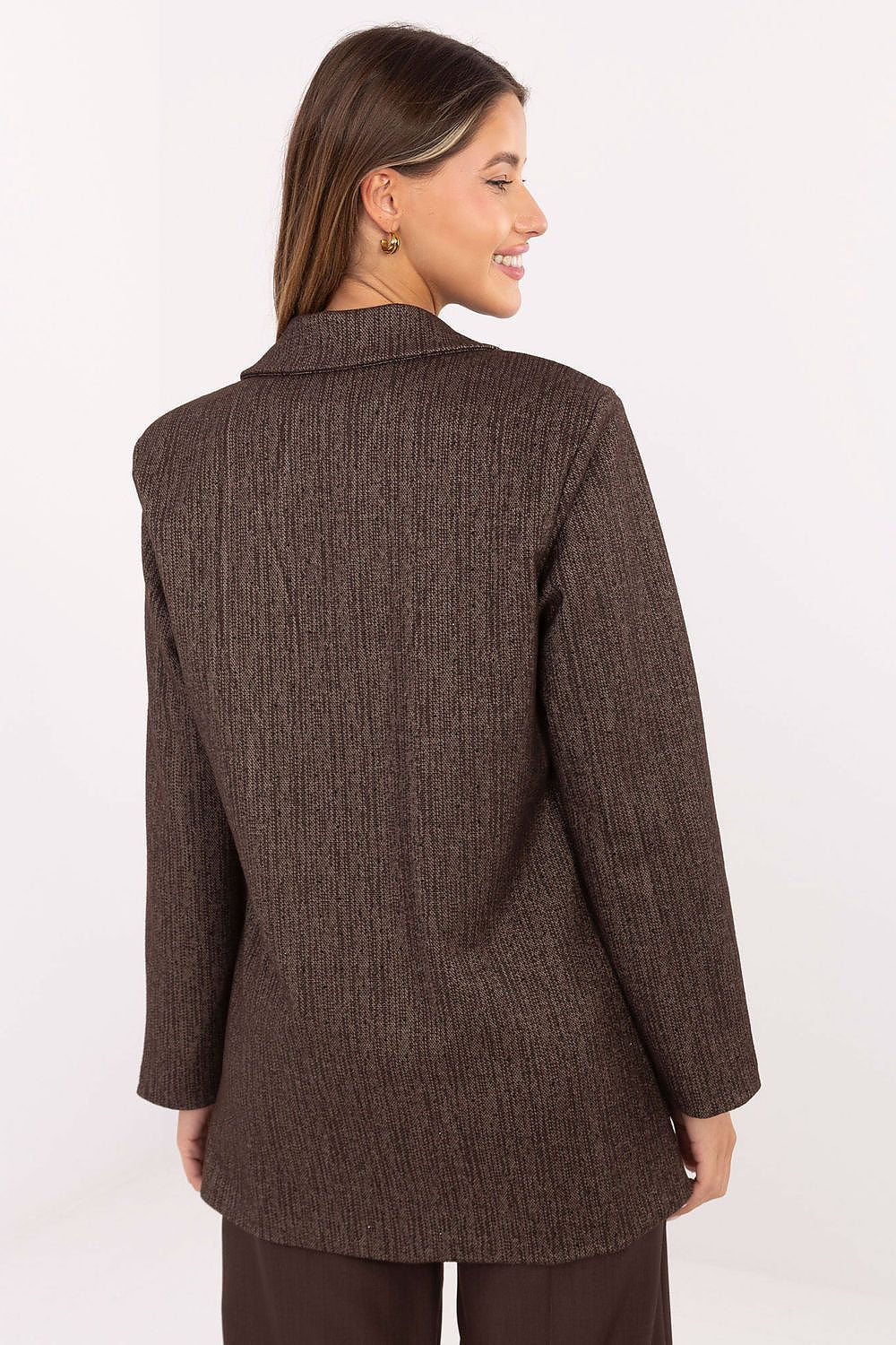   Marynarka Model IT-MA-FL8315.02P Brown - Italy Moda 
