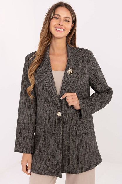   Marynarka Model IT-MA-FL8315.02P Dark Grey - Italy Moda 