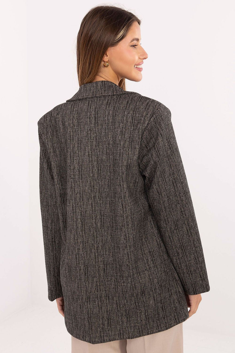   Marynarka Model IT-MA-FL8315.02P Dark Grey - Italy Moda 
