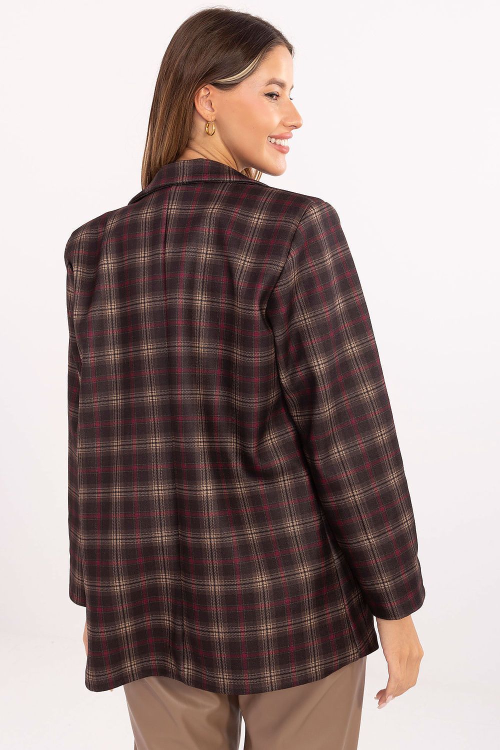   Marynarka Model IT-MA-21739.16P Dark Brown - Italy Moda 