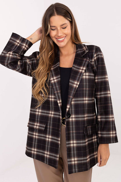   Marynarka Model IT-MA-21739.16P Black/Beige - Italy Moda 
