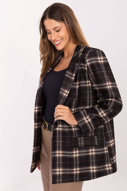   Marynarka Model IT-MA-21739.16P Black/Beige - Italy Moda 