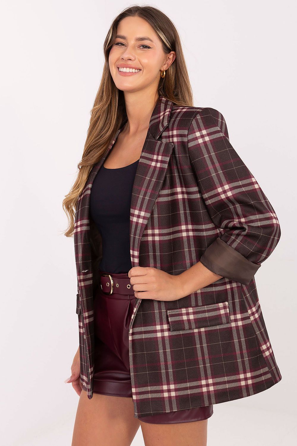   Marynarka Model IT-MA-21739.16P Brown - Italy Moda 