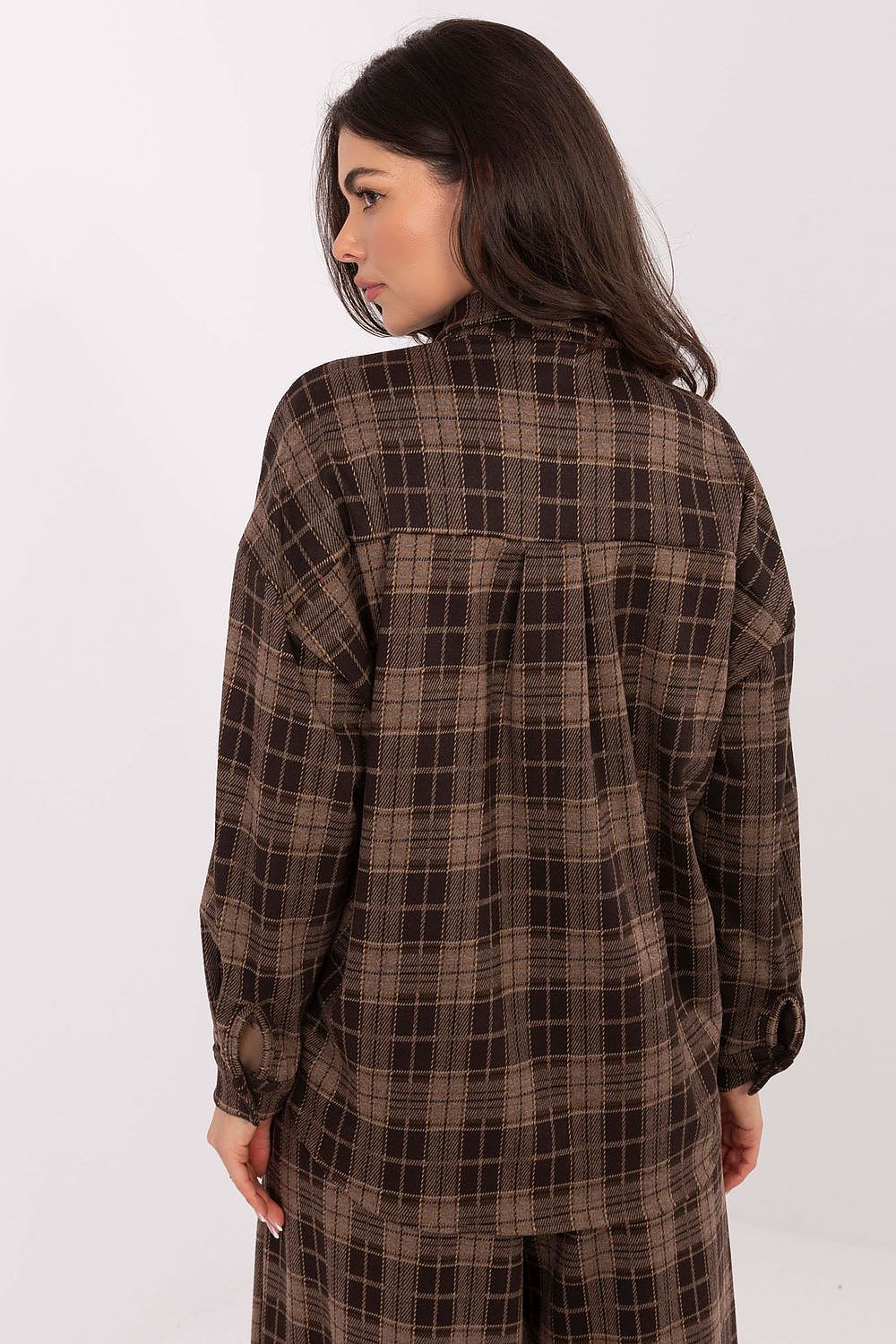   Koszula Damska Model IT-KS-GT9880.12P Brown - Italy Moda 
