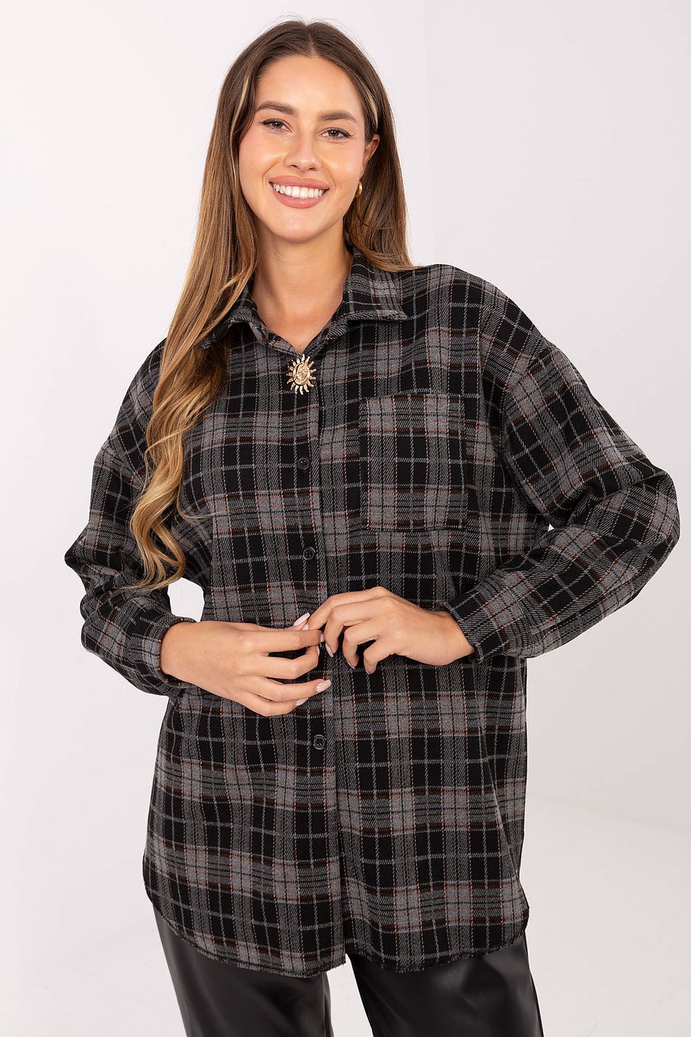   Koszula Damska Model IT-KS-GT9880.12P Black - Italy Moda 