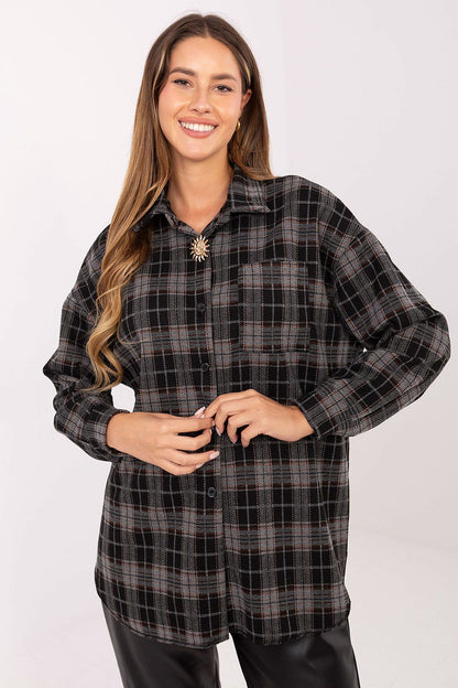   Koszula Damska Model IT-KS-GT9880.12P Black - Italy Moda 