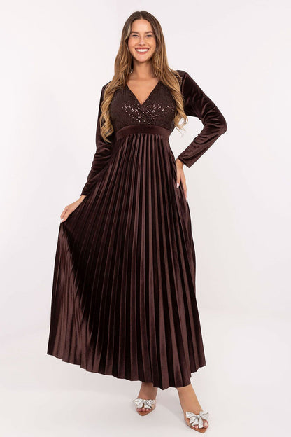  Sukienka Model IT-SK-16919.04P Dark Brown - Italy Moda 