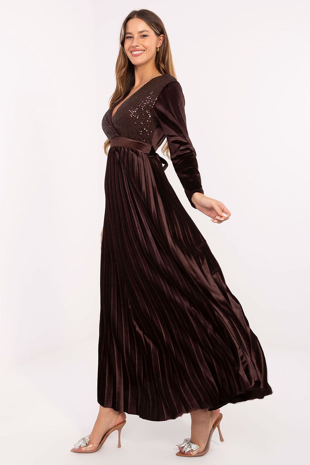  Sukienka Model IT-SK-16919.04P Dark Brown - Italy Moda 